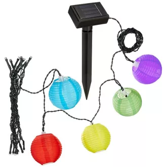   Luci a stringa LED solari colorate da 10 pezzi, 2,4 m, resistenti alle intemperie