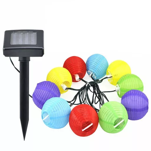 Luci a stringa LED solari colorate da 10 pezzi, 2,4 m, resistenti alle intemperie