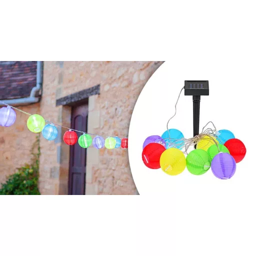 Luci a stringa LED solari colorate da 10 pezzi, 2,4 m, resistenti alle intemperie