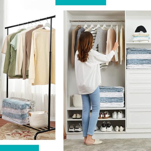 Set di sacchetti sottovuoto da 12 per la conservazione di abbigliamento salvaspazio