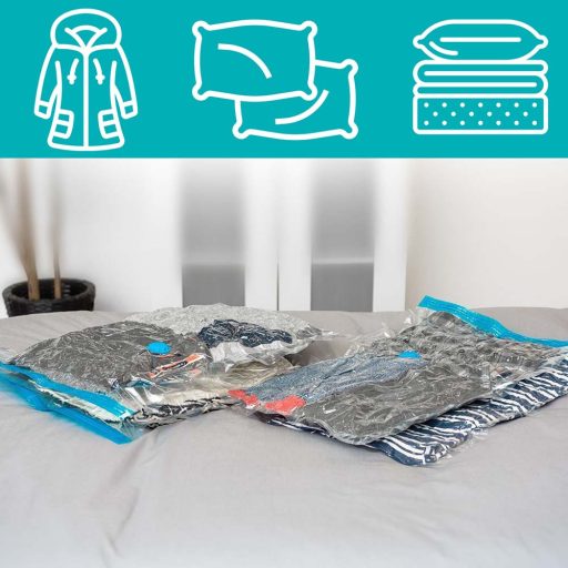 Set di sacchetti sottovuoto da 12 per la conservazione di abbigliamento salvaspazio