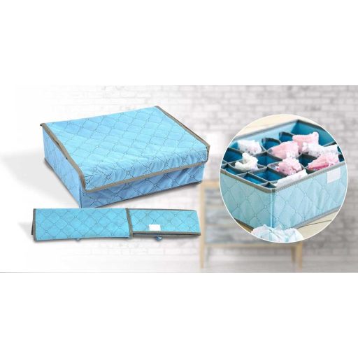 Scatola organizer per biancheria intima con 24 scomparti e zip