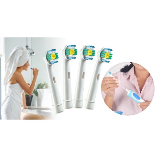 Testine per spazzolino elettrico 3D - Confezione da 4, compatibili con Oral-B