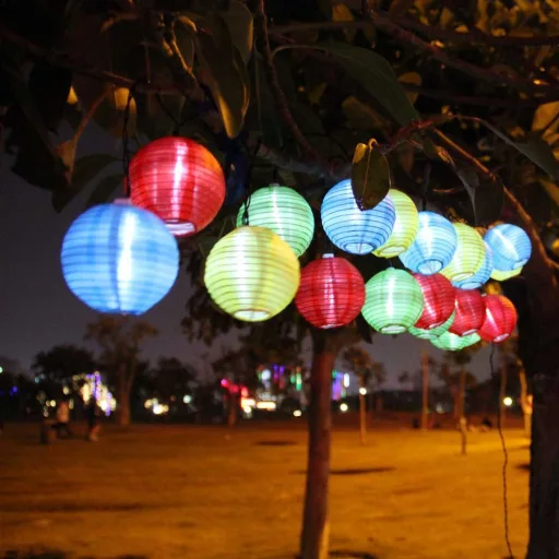 Stringa di lanterne colorate a batteria con 10 LED, 2,1 m