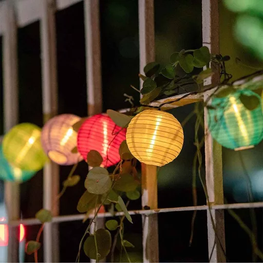 Stringa di lanterne colorate a batteria con 10 LED, 2,1 m