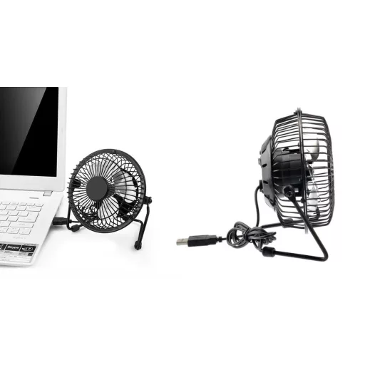 Ventilatore da scrivania USB con angolo regolabile per laptop e PC