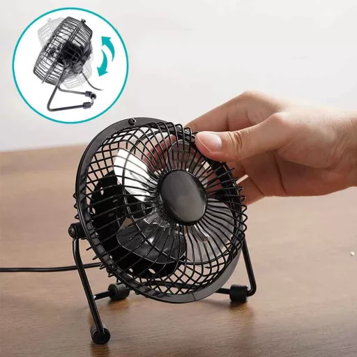 Ventilatore da scrivania USB con angolo regolabile per laptop e PC