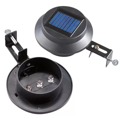 Set di lampade solari da esterno nere a 2 pezzi - impermeabili, senza fili, 8 ore di illuminazione