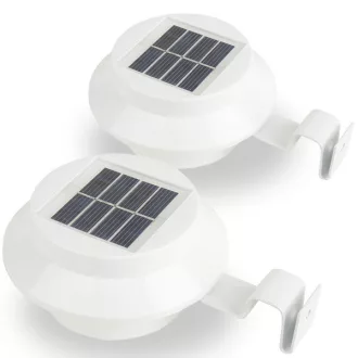   Set di lampade solari da esterno - Bianco, impermeabile, senza fili, illuminazione di 8 ore