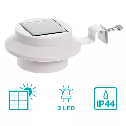 Set di lampade solari da esterno - Bianco, impermeabile, senza fili, illuminazione di 8 ore