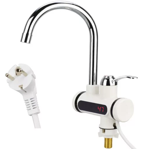 Rubinetto scaldacqua con display LED e connessione verticale