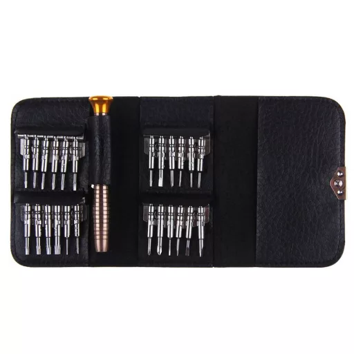Set di cacciaviti di precisione da 25 pezzi con design ergonomico e elegante custodia