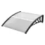 Tenda in policarbonato resistente alle intemperie - 120x90 cm - Nera