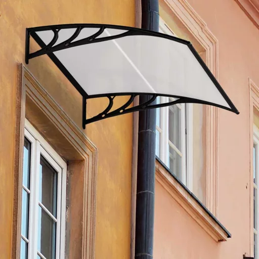 Tenda in policarbonato resistente alle intemperie - 120x90 cm - Nera
