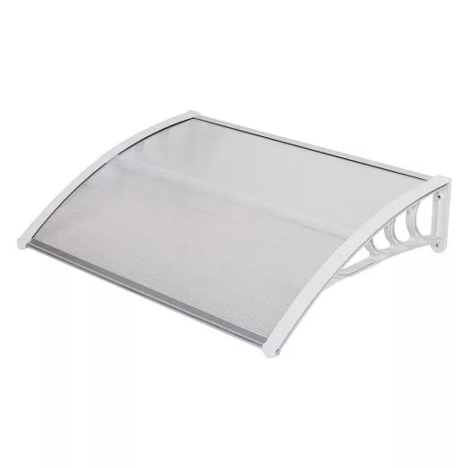 Tenda in plastica - Policarbonato resistente alle intemperie - 120x90 cm - Bianco