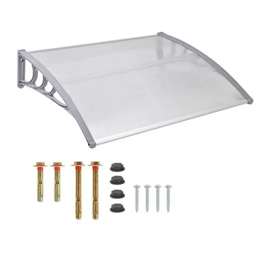 Tenda in plastica - Policarbonato resistente alle intemperie - 120x90 cm - Bianco