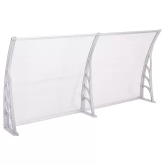   Tenda in policarbonato resistente alle intemperie - 240x90 cm, Bianco - Disponibile in diverse dimensioni