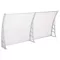 Tenda in policarbonato resistente alle intemperie - 240x90 cm, Bianco - Disponibile in diverse dimensioni