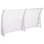 Tenda in policarbonato resistente alle intemperie - 240x90 cm, Bianco - Disponibile in diverse dimensioni