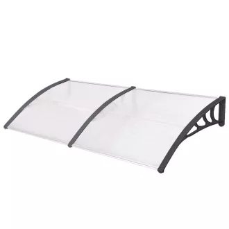   Tenda in policarbonato resistente alle intemperie - 240x90 cm, Nera