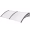 Tenda in policarbonato resistente alle intemperie - 240x90 cm, Nera