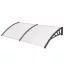 Tenda in policarbonato resistente alle intemperie - 240x90 cm, Nera