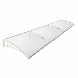   Tenda in policarbonato - Resistente alle intemperie, 300x90 cm, Bianca