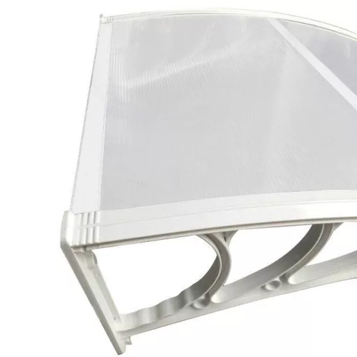 Tenda in policarbonato - Resistente alle intemperie, 300x90 cm, Bianca