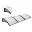 Tenda in policarbonato resistente alle intemperie - 300x90 cm, nera - Disponibile in diverse dimensioni e colori