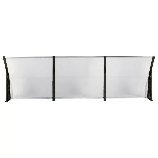 Tenda in policarbonato resistente alle intemperie - 300x90 cm, nera - Disponibile in diverse dimensioni e colori