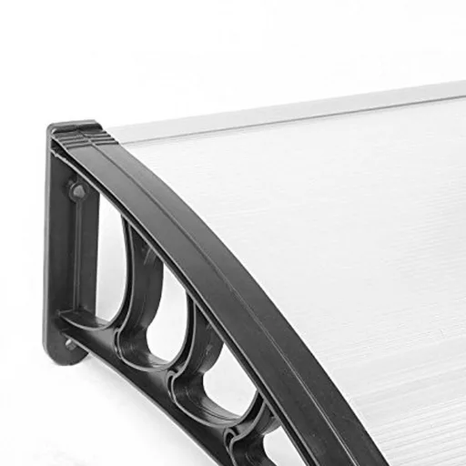 Tenda in policarbonato resistente alle intemperie - 300x90 cm, nera - Disponibile in diverse dimensioni e colori