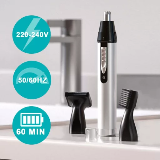 Rasoi per peli del viso 3-in-1 con lame in acciaio inossidabile e design ricaricabile