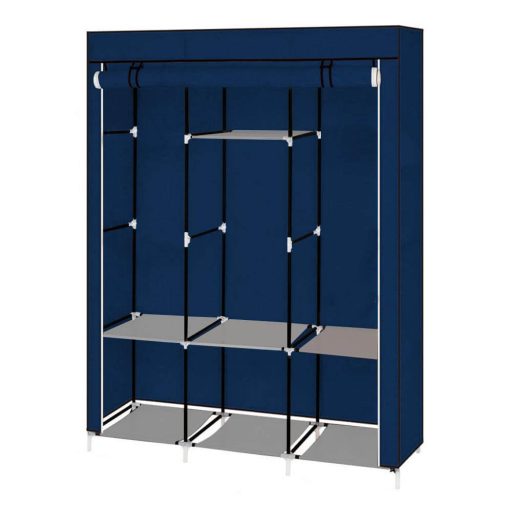 Armadio mobile con copertura con zip - 130x45x170 cm, facile da montare, storage antipolvere