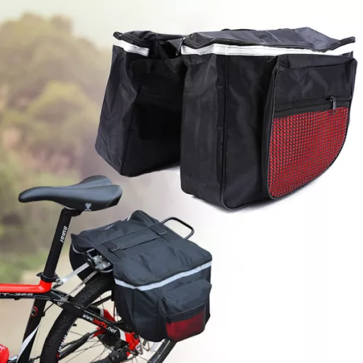 Borsa da bicicletta impermeabile doppia da 25L con strisce riflettenti