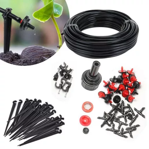 Sistema di irrigazione a goccia con tubo personalizzabile da 23 m - soluzione per il risparmio idrico per giardini