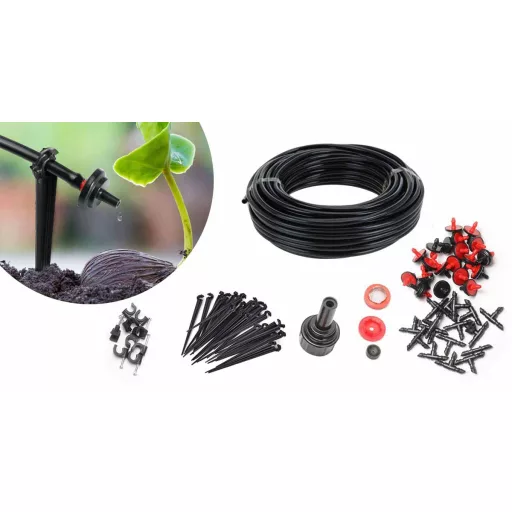 Sistema di irrigazione a goccia con tubo personalizzabile da 23 m - soluzione per il risparmio idrico per giardini