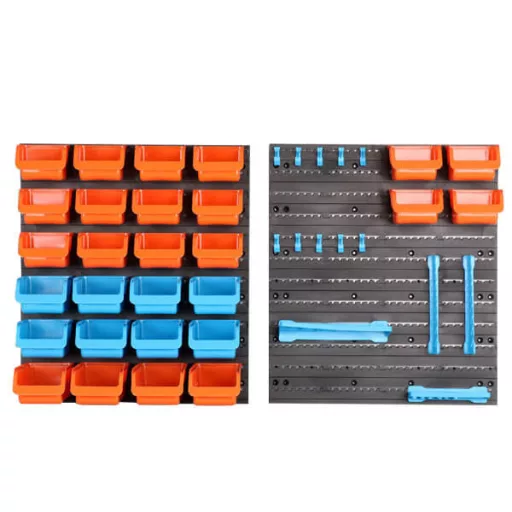 Set di organizer per attrezzi e viti da parete - 43 pezzi, soluzione di stoccaggio in plastica resistente