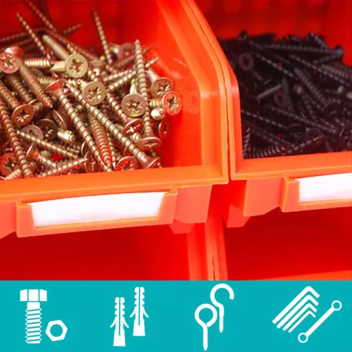 Set di organizer per attrezzi e viti da parete - 43 pezzi, soluzione di stoccaggio in plastica resistente
