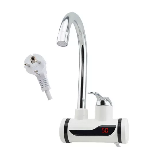 Rubinetto scaldacqua con display LED - Montaggio a parete, connessione orizzontale