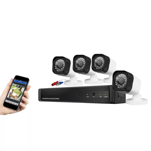 Sistema di telecamere AHD cablate per esterni e interni con 4 telecamere