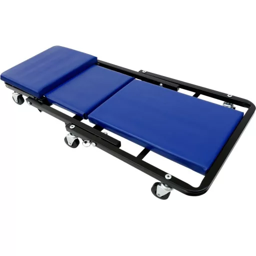 Sedia meccanica girevole e carrello per sottoauto con imbottitura spessa, capacità 150 kg, 6 ruote girevoli