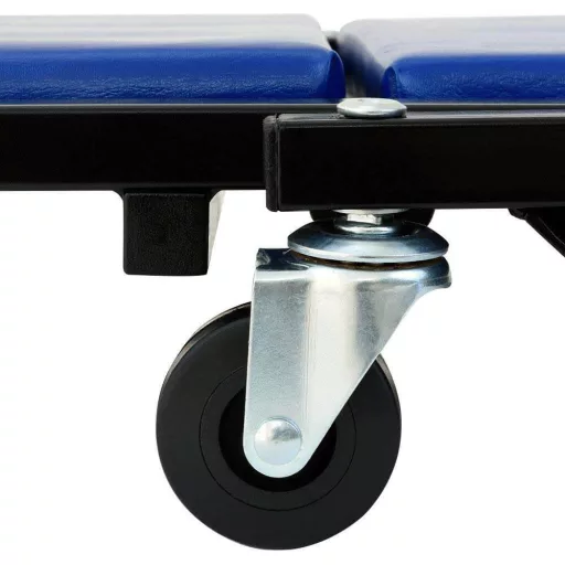 Sedia meccanica girevole e carrello per sottoauto con imbottitura spessa, capacità 150 kg, 6 ruote girevoli