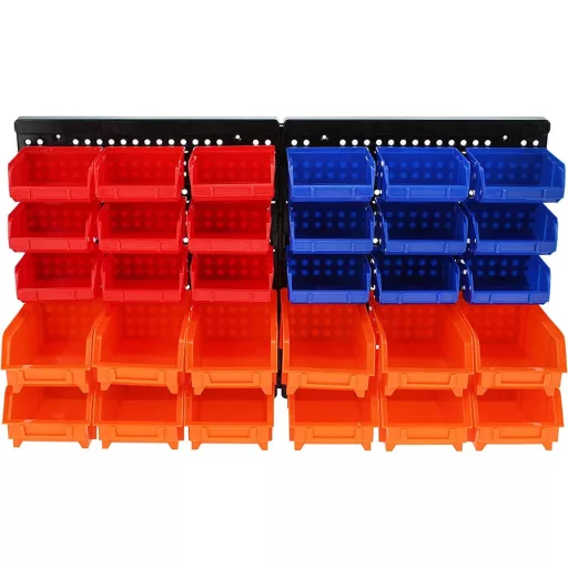 Set di organizer per attrezzi e viti da parete - 30 pezzi