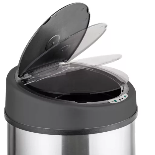 Cestino per rifiuti in acciaio inossidabile da 52L con coperchio senza contatto - Disponibile in diverse dimensioni
