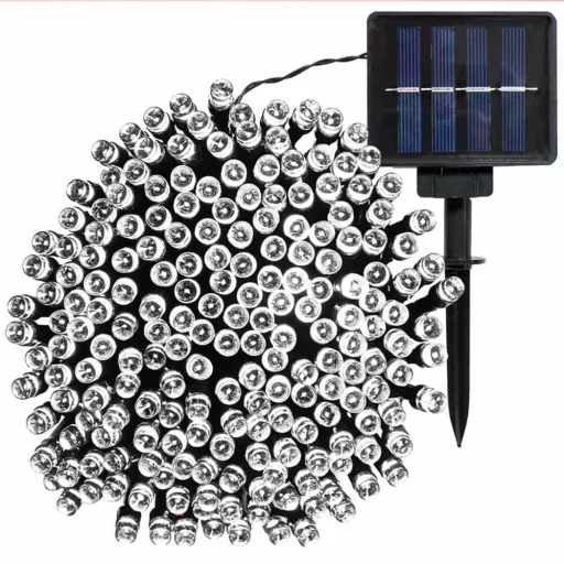 100 LED Luci a Stringa Solari per Giardino - 10m, Impermeabili, Accensione/Spegnimento Automatico