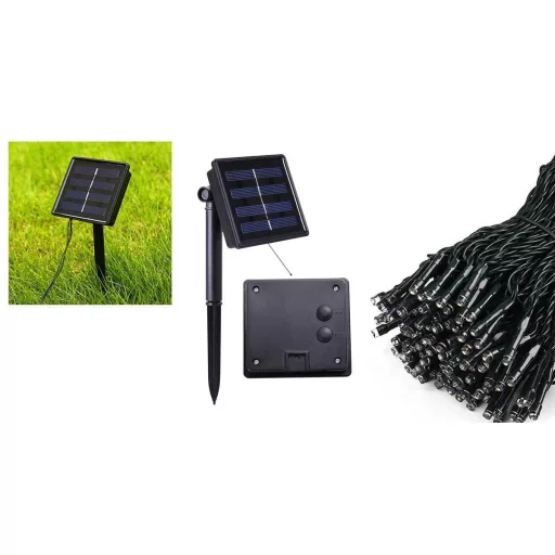 100 LED Luci a Stringa Solari per Giardino - 10m, Resistenti alle Intemperie, Vari Colori