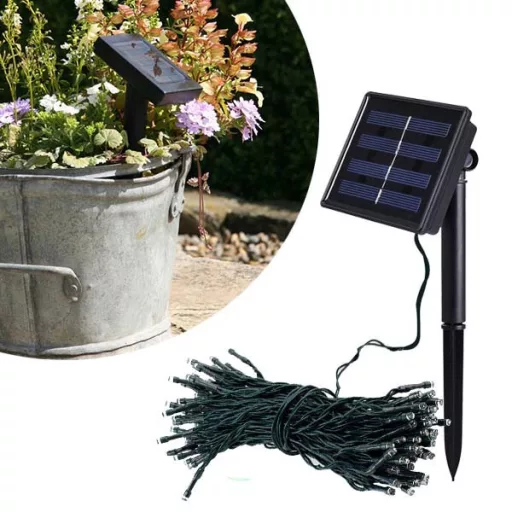 Luci a stringa solari da giardino 100 LED - 20m, Bianco caldo, Resistenti alle intemperie