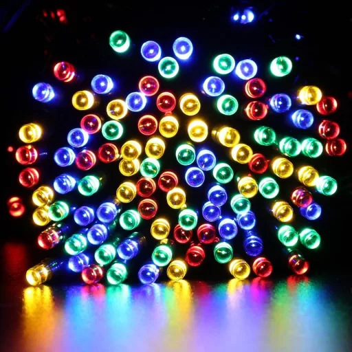 100 LED Luci a Stringa Solari da Giardino - 20 M - Colorate, Resistenti alle Intemperie, Automatiche