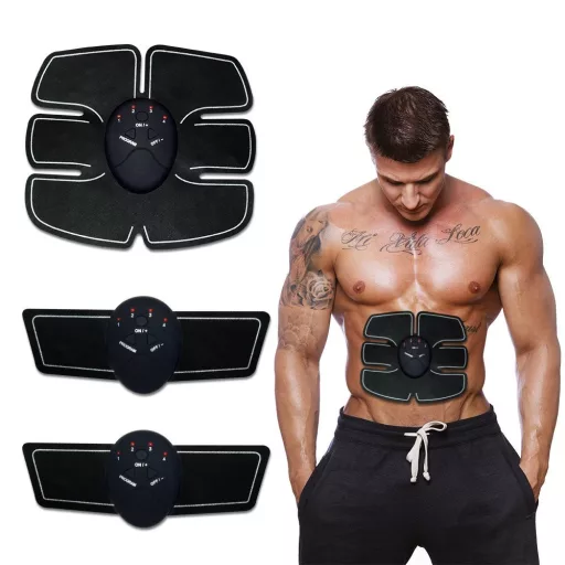 Stimolatore Muscolare Portatile per Addominali e Braccia con 6 Programmi e Massaggio Antistress