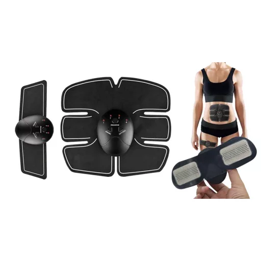 Stimolatore Muscolare Portatile per Addominali e Braccia con 6 Programmi e Massaggio Antistress